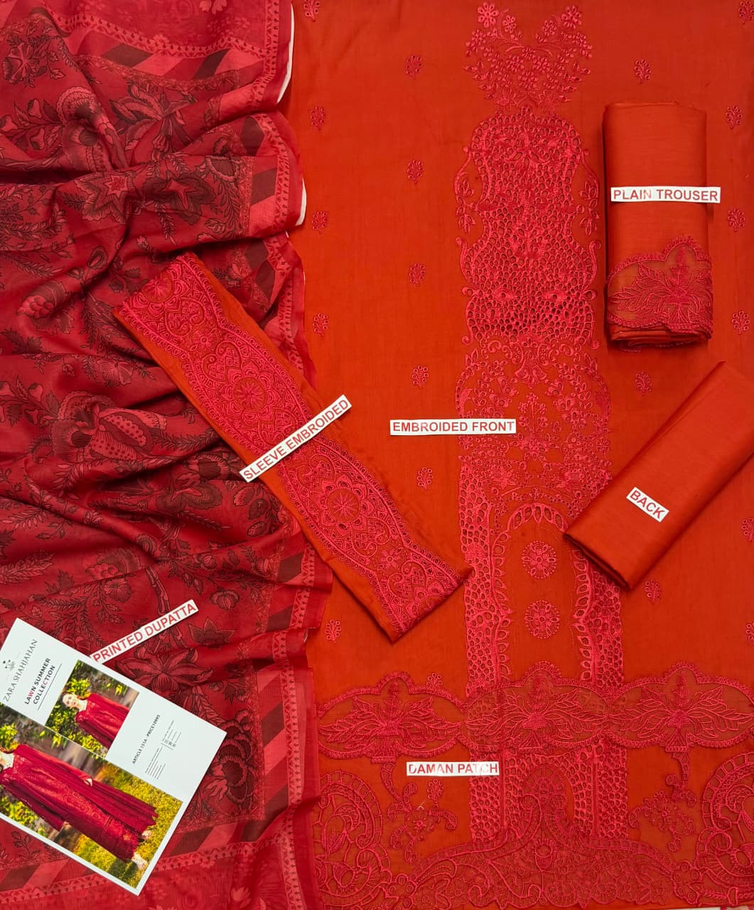 zara SHAHJAHAN 3pc EMB